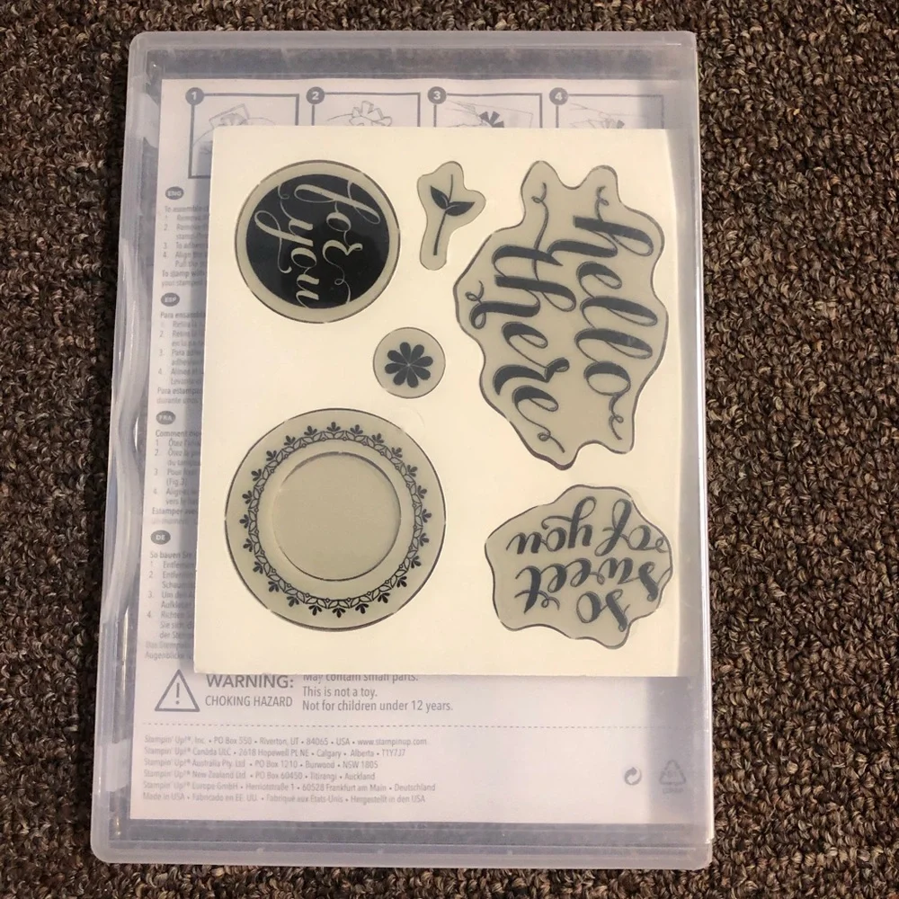 Stampin Up Hello There clear mount stamps